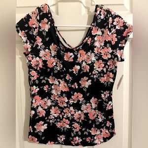NWT Aeropostale black shirt with flowers